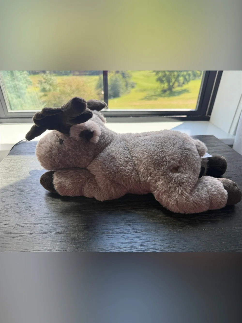 FAO Schwarz Plush Moose Reindeer with Dark Brown Antlers Stuffed Animal